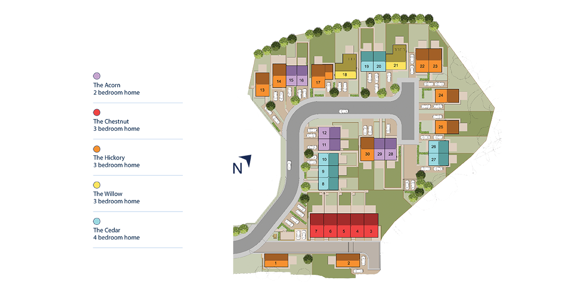 Hawkshead Grange, Glossop Site Layout